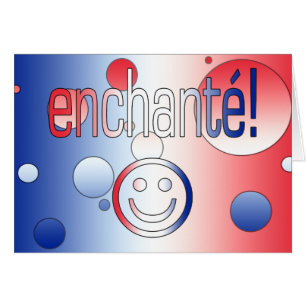 Cartão Enchanté! A bandeira francesa colore o pop art