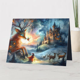 Cartão Enchanted Castle Winter Art