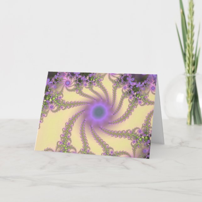 Cartão Enchanted Garden Fractal (Frente)