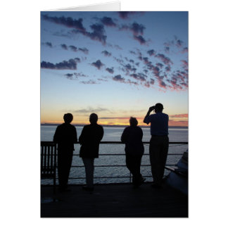 Cartão Enchentes ao pôr do sol