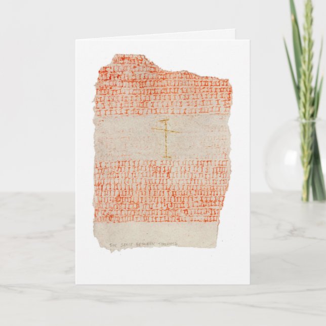 Cartão Encontrando o espaço entre pensamentos. (Frente)