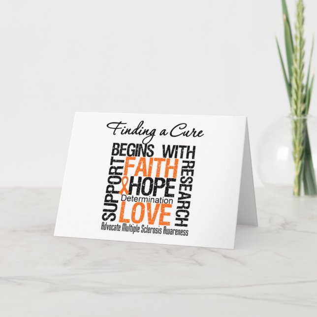 Cartão Encontrar uma Cura para Esclerose Múltipla (Frente)