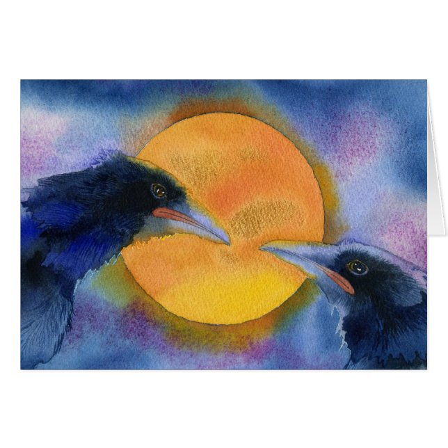 Cartão Encontraram-se pelo luar (Frente Horizontal)