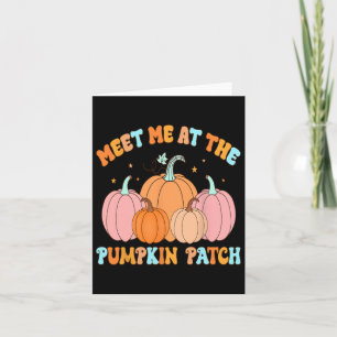 Cartão Encontre-me no Pumpkin Patch Outono Pumpkin Patch