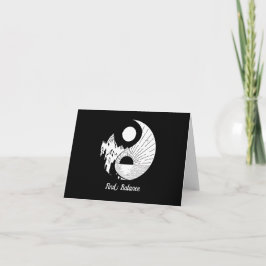 Cartão Encontre o saldo Zen Yin Yang Black White