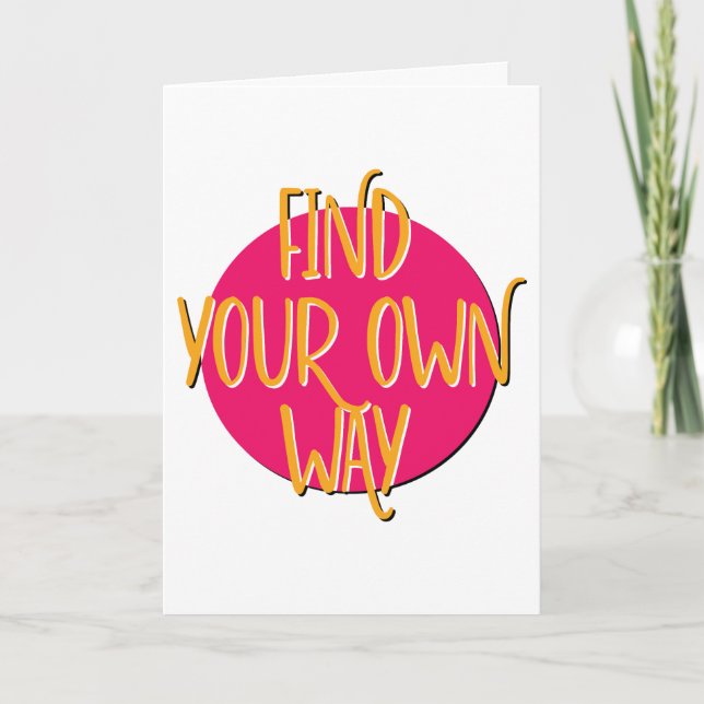 Cartão Encontre seu próprio aniversário de Slogan de Recu (Frente)