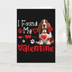 Cartão Encontrei meu valentine apostado com cachorro com 