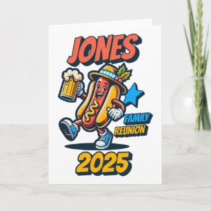 Cartão Encontro da Família Jones 2025 Conjunto Personaliz