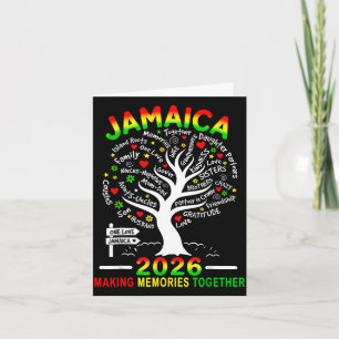Cartão encontro de família Jamaica 2026 criando memórias