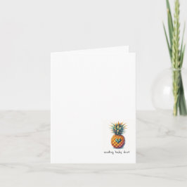 Cartão Encorajamento à transferência de abacaxi-branco IV