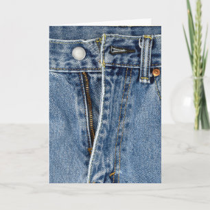Cartão Encorajamento da Dieta de Jeans Azuis
