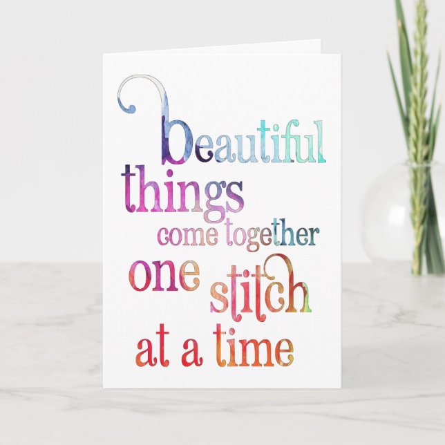Cartão Encorajamento de Coisas Bonitas (Frente)