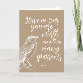 Cartão Encorajamento de Matthew 10:31 JW dobrado