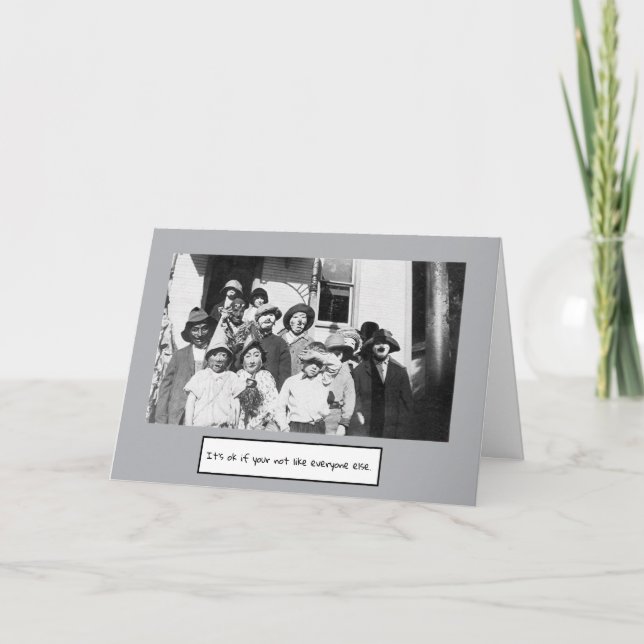 Cartão Encorajamento É OK Ser Diferente (Frente)