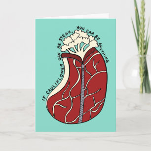 Cartão Encorajamento Engraçado da Cauliflower Steak