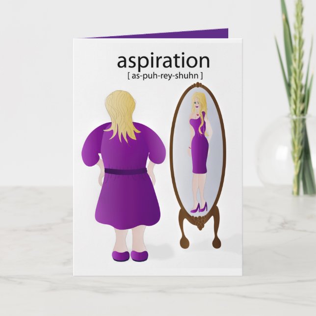 Cartão Encorajamento Jornada de Perda de Peso Mulher no E (Frente)