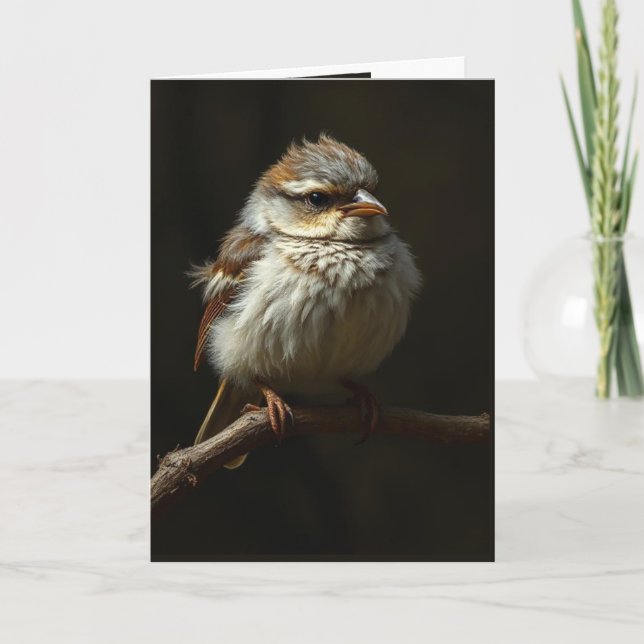 Cartão Encorajar a elevação da citação sobre o pássaro-ju (Frente)