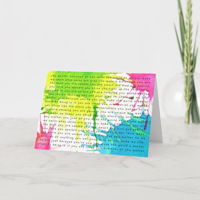 Cartão EncorajeMe "Você Importa" Versão 2  (Frente)