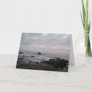 Cartão Encouragement Card: Rocky Coastline at Sunset