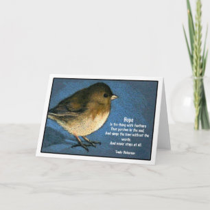 CARTÃO ENCOURAGEMENT CARD WITH JUNCO BIRD