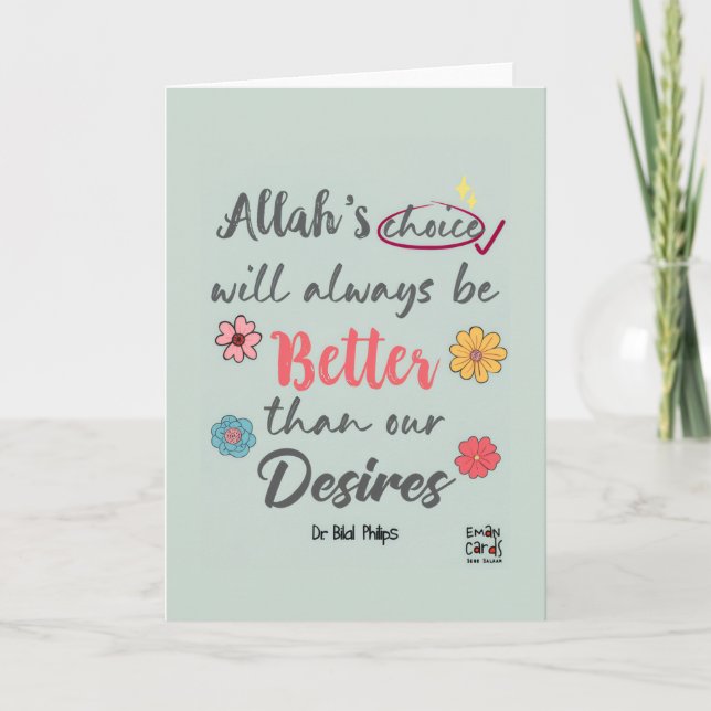 Cartão Encouragement - Islamic (Frente)