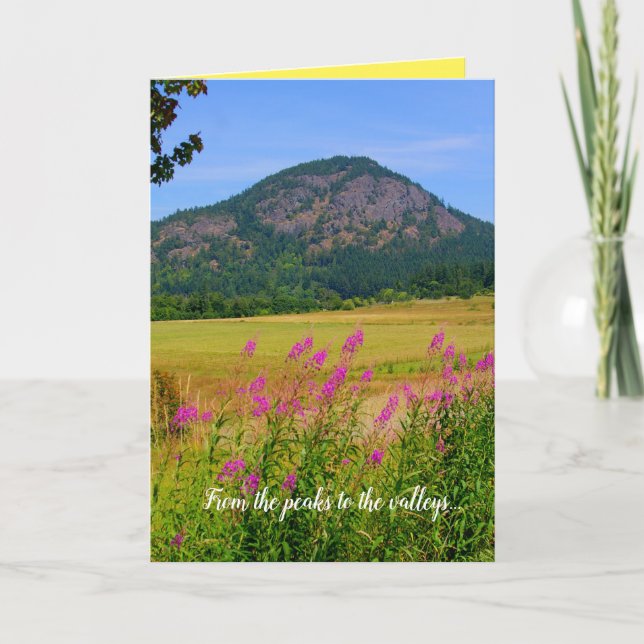 Cartão Encouragement, nature scene, your own words (Frente)