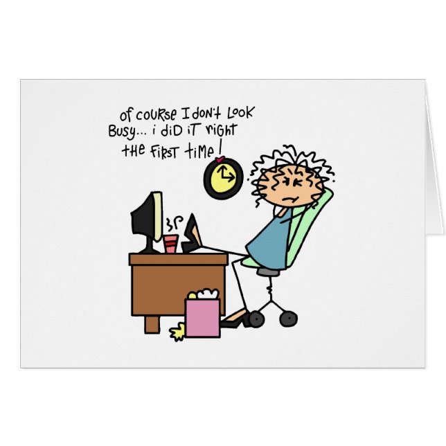 Cartão Endireite a primeira vez o humor (Frente Horizontal)