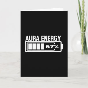 Cartão Energia Aura 67 Meme Divertido Seis Sete Geração A