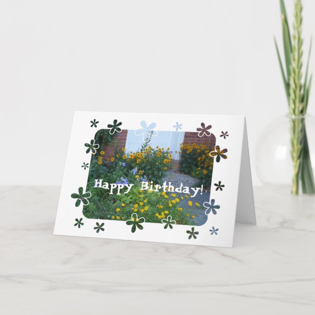 Cartão Energia da Flor! Aniversário+Jardim (Frente)