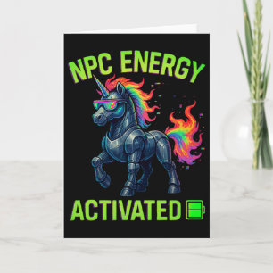 Cartão Energia de Npc Ativada Aesthetic Gamer Rgb Pix Eng