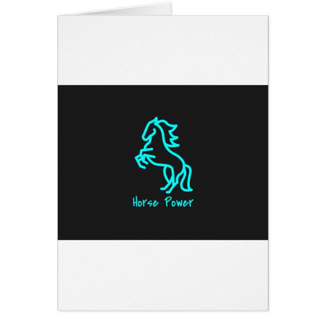 Cartão Energia do cavalo em azul (Frente)