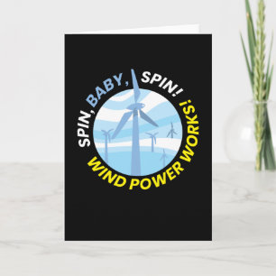 Cartão Energia eólica produzida a partir do vento