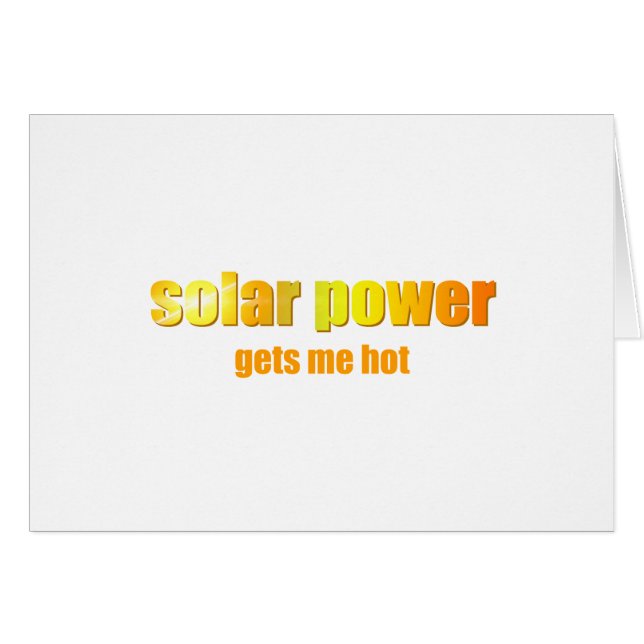 Cartão Energia solar quente! (Frente Horizontal)