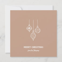 Cartão Enfeite de Natal com Nome de Família Personalizado