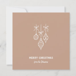 Cartão Enfeite de Natal com Nome de Família Personalizado