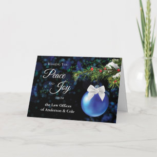 Cartão Enfeite de Natal Personalizado do Escritório de Ad