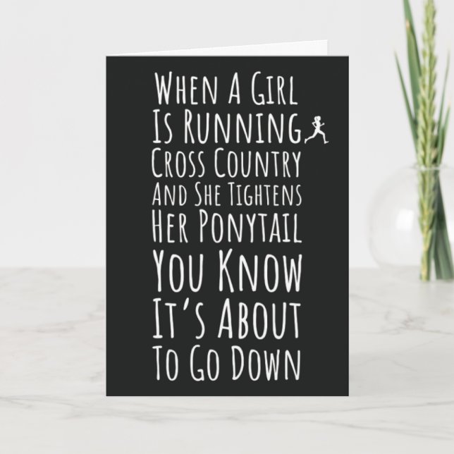 Cartão Enfeites de corrida de cross country Equipe esport (Frente)