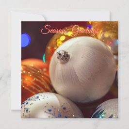 Cartão Enfeites de natal coloridos