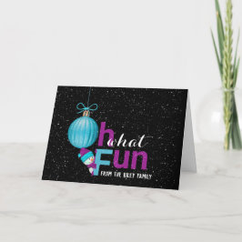 Cartão Enfeites de natal da família