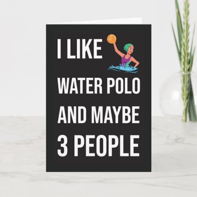 Cartão Enfeites de Natal de Pólo Aquático Jogador Natal D (Frente)