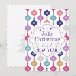 Cartão Enfeites de natal moderno