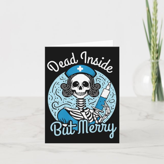 Cartão Enfermagem de Xmas no Natal médico do trabalhador  (Frente)