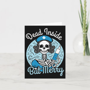 Cartão Enfermagem de Xmas no Natal médico do trabalhador