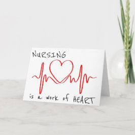 Cartão Enfermagem é obra de coração