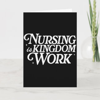 Cartão Enfermagem É Trabalho Do Reino Crença Cristã Enfer