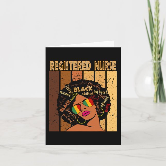 Cartão Enfermeira Afro-Americana de História Negra Mês (Frente)