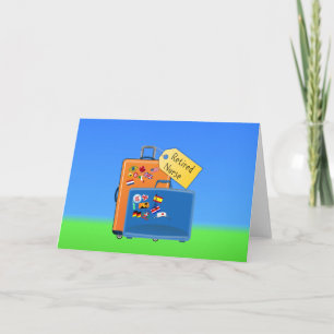 Cartão Enfermeira aposentada, embalada e pronta para ir