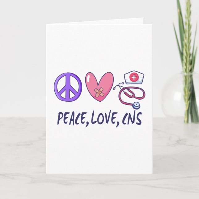 Cartão Enfermeira CNS Paz Amor (Frente)