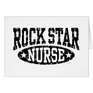 Cartão Enfermeira da estrela do rock