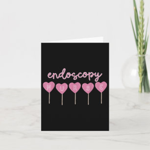 Cartão Enfermeira de Endoscopia Coração de Doce Dia dos N